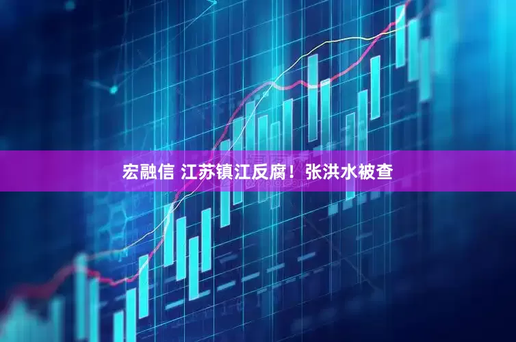 宏融信 江苏镇江反腐！张洪水被查